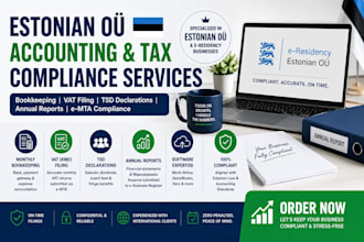 do estonian ou accounting, bookkeeping, vat return, and annual report