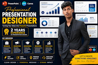 create  PPT presentation market , edutaction