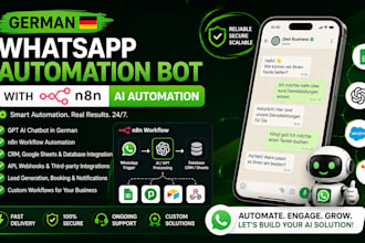 build german whatsapp automation bot with n8n ai automation