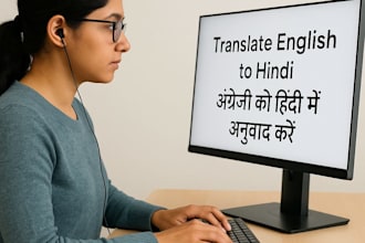 do translation writing english and hindi