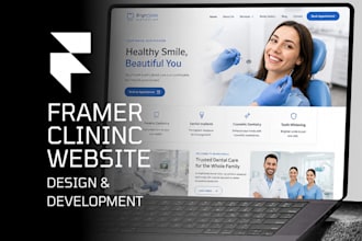 create a framer website for dentists, clinics and healthcare