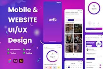 design a professional and modern web, mobile app, dashboard UI design in figma