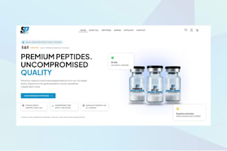 build peptide website, redesign research peptide website