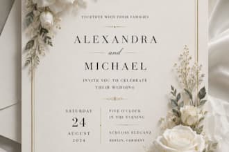 design modern wedding invitation for any wedding event