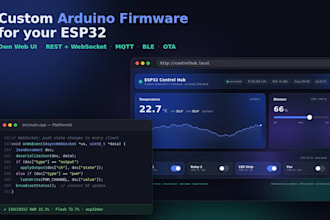 write custom arduino firmware for your esp32 with web interface