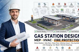 do gas station, mep, hvac, petrol station, convenience store and fire protection