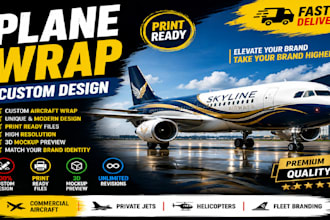 design custom airplane wrap