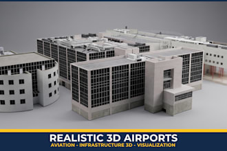 realistic airports and aviation infrastructure in 3d