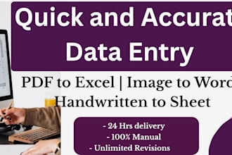do quick and accurate data entr, typing and formatting