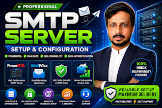 build SMTP server with powermta and mailwizz