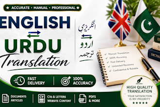 english to urdu translation, proofreading and editing