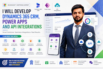 develop dynamics 365 CRM, power apps and API integrations