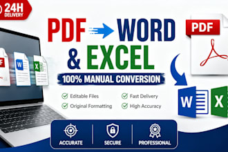 convert scanned PDF to editable word or excel manually