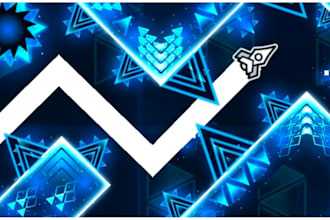 design geometry dash layout and decoration to a  feature worthy level