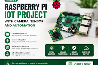 do raspberry pi iot project with camera, sensor and automation