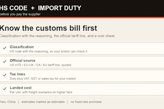 find your hs code and estimate import duty and landed cost from china