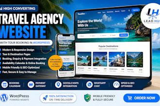 design a travel agency website with tour booking website in wordpress