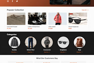 design and develop a modern responsive landing page website