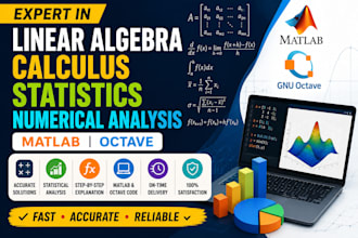 do linear algebra, numerical analysis, matlab and octave tasks