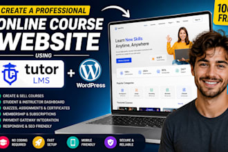 build tutor lms website online courses membership instructor dashboard setup