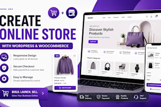 create a ecommerce website with free mock up design