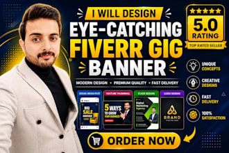 design eyecatching fiver gig banner, gig image