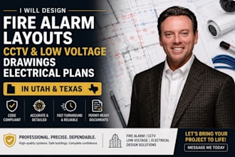 design fire alarm layouts, cctv low voltage drawings electrical plans in utah tx