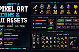 create custom pixel art icons and UI assets