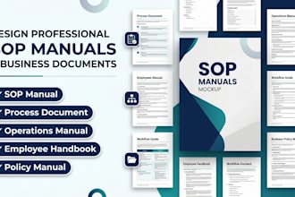 design sop manual, process doc, operation manual, employee handbook for business