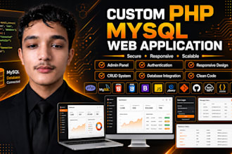 develop custom PHP mysql web application with admin panel