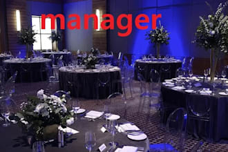 be your expert event manager and planner