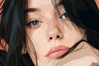 create cartoon vector portrait from photo