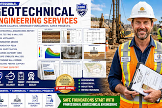 do geotechnical engineering report, soil mechanics, foundation plan and permit