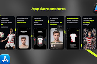 design creative app screenshots for ios or android