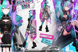 design vtuber assets, vtube studio props, vtuber artist overlays, vtuber model