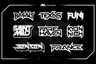 do dj logo creation rap , rock band or typography music