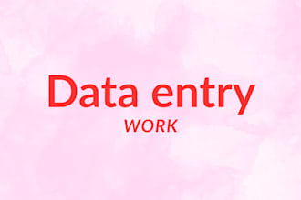 do data entry and web research