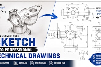 convert your sketch into a professional technical drawing