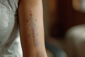 design a minimalist fine line tattoo