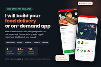 build your food delivery, courier, or on demand mobile app
