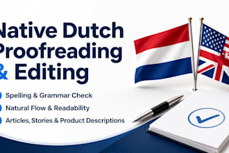 proofread and edit dutch and english texts