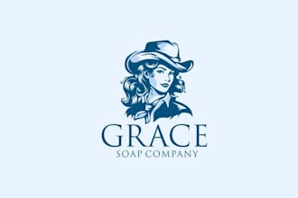 make western themed bath logo with body soap company