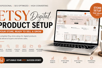 setup etsy digital product