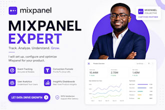 set up mixpanel analytics, event tracking and conversion funnels
