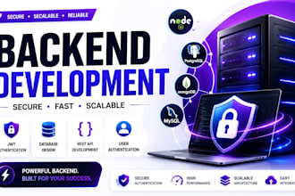 do backend development, jwt, user authentication, database design and schema