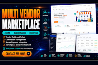 build a multi vendor ecommerce marketplace website and multi vendor website