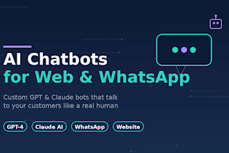 build an ai chatbot for your website or whatsapp using gpt or claude