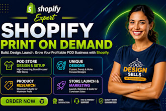 create shopify store dropshipping print on demand  website shopify pod store