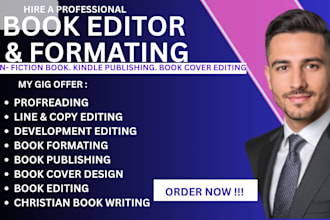 book editing, formatting, manuscript formatting, and book cover  design