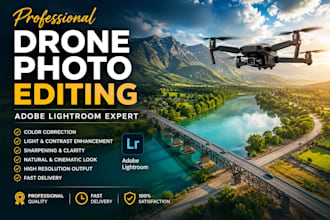 professionally edit aerial drone photo in adobe lightroom